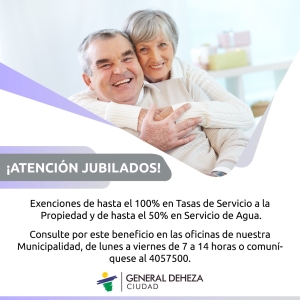 EXENCIÓN A JUBILADOS EN TASAS MUNICIPALES
