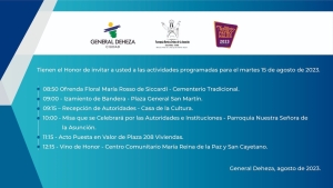 FESTEJOS PATRONALES 2023 - INVITACIÓN.