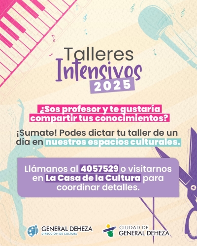 TALLERES CULTURALES INTENSIVOS