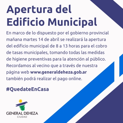EL MUNICIPIO REABRE SUS PUERTAS.