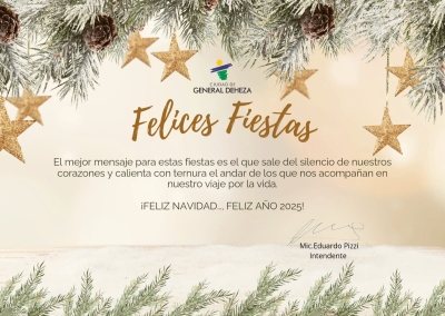 MUNICIPALIDAD DE GENERAL DEHEZA LES DESEA ¡FELICES FIESTAS!