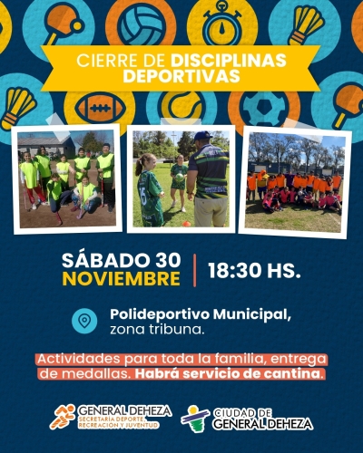 CIERRE DE DISCIPLINAS DEPORTIVAS 2024