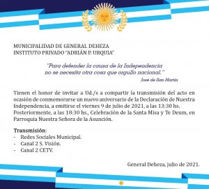 A 205 AÑOS DE NUESTRA INDEPENDENCIA.