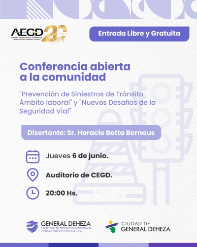 CONFERENCIA: NUEVOS DESAFÍOS DE LA SEGURIDAD VIAL