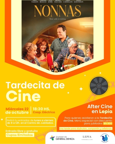 TARDECITA DE CINE. ¡EXCELENTE PROPUESTA!