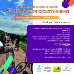 20° EDICIÓN DE CICLOTURISMO.