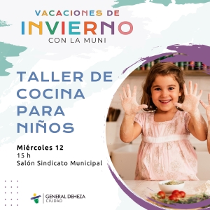 HOY, TALLER DE COCINA PARA NIÑOS.