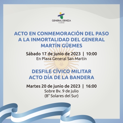 ACTOS DEL 17 Y 20 DE JUNIO - INVITACIÓN ESPECIAL.
