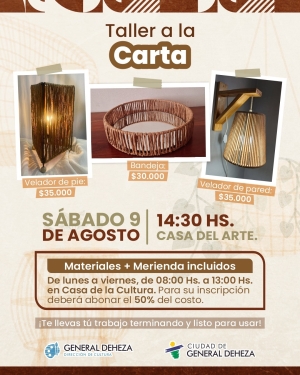 TALLER A LA CARTA PARA MOSTRAR TU CREATIVIDAD