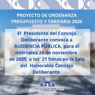 PRESUPUESTO Y TARIFARIA 2025