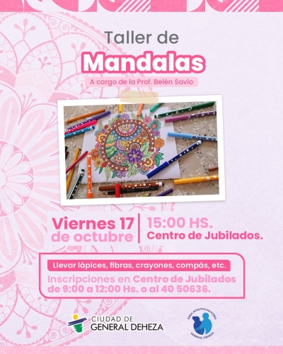 TALLER DE MANDALAS PARA ADULTOS MAYORES