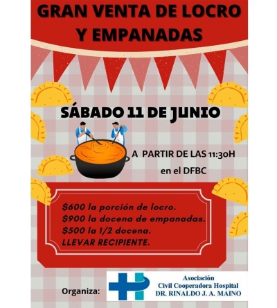 LOCRO DE LA COOPERADORA DEL HOSPITAL.