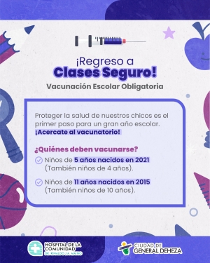 VACUNACIÓN ESCOLAR OBLIGATORIA