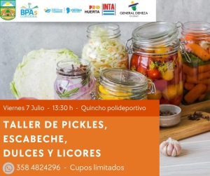 TALLER DE PICKLES. ¿TE SUMÁS?