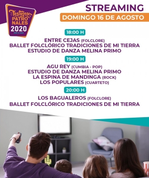 Transmisión a través de la televisión local, para que te quedes en casa.
