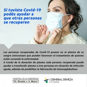 CAMPAÑA DE DONACIÓN DE PLASMA.