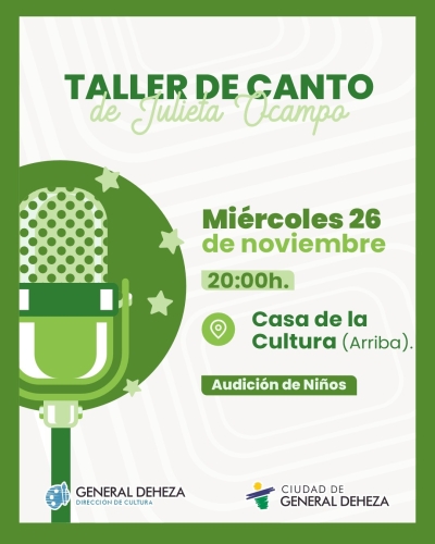 AUDICIÓN TALLER DE CANTO - NIÑOS