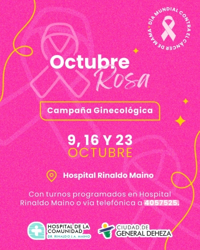 OCTUBRE ROSA. CAMPAÑA GINECOLÓGICA.