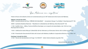 EN EL 40° ANIVERSARIO DE LA GUERRA DE MALVINAS.
