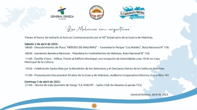 EN EL 40° ANIVERSARIO DE LA GUERRA DE MALVINAS.