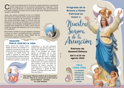 NOVENA PATRONAL 2022 - PROGRAMA