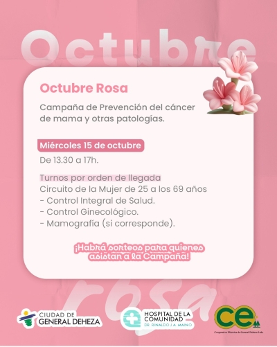 OCTUBRE ROSA - CAMPAÑA DE PREVENCIÓN DEL CÁNCER Y OTRAS PATOLOGÍAS