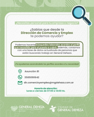 DIRECCIÓN DE COMERCIO Y EMPLEO A TU DISPOSICIÓN
