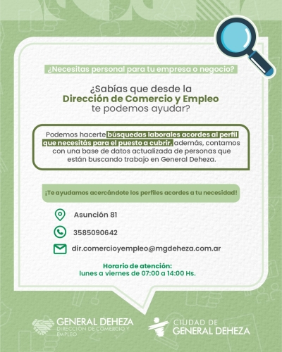 DIRECCIÓN DE COMERCIO Y EMPLEO A TU DISPOSICIÓN