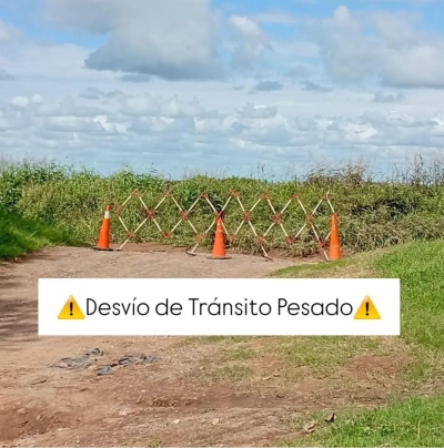 ¡IMPORTANTE! DESVÍO CAMINO VECINAL GRANJA GASTALDI
