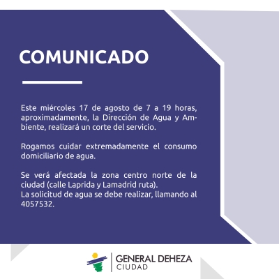 LA DIRECCIÓN DE AGUA Y AMBIENTE COMUNICA.