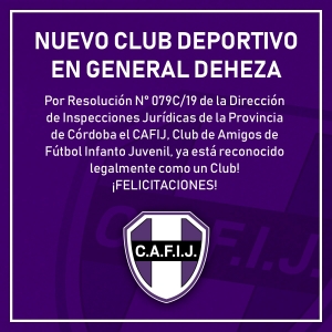 NUEVO CLUB DEPORTIVO EN GENERAL DEHEZA.