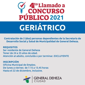 LLAMADO A CONCURSO PÚBLICO