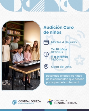 AUDICIÓN PARA EL CORO DE NIÑOS.