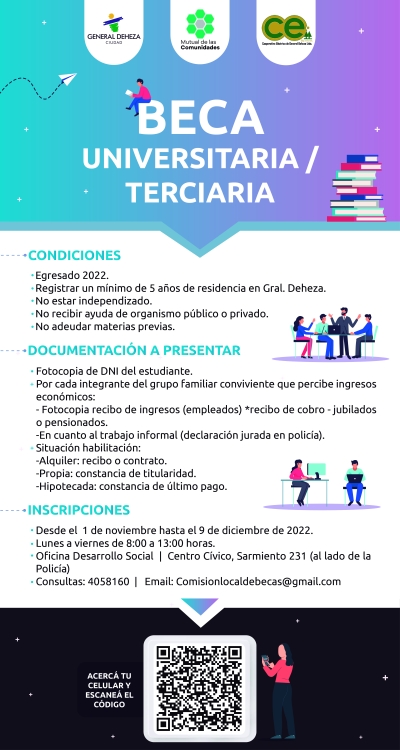 BECAS TERCIARIAS Y UNIVERSITARIAS.
