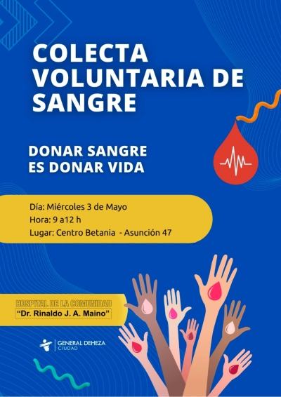 PRÓXIMA COLECTA VOLUNTARIA DE SANGRE.
