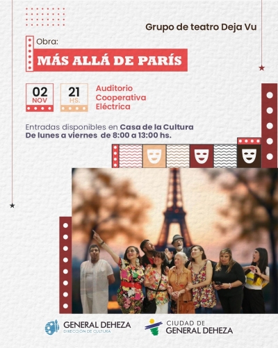 VUELVE EL GRUPO DE TEATRO DEJA VU CON "MÁS ALLÁ DE PARÍS"