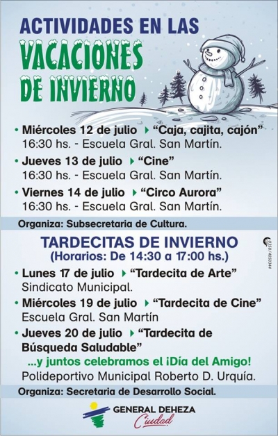 ¡2da. y última Semana de Vacaciones de Invierno!