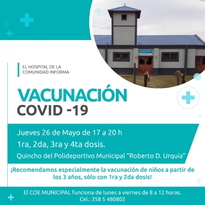 ¡HOY, VACUNACIÓN COVID!