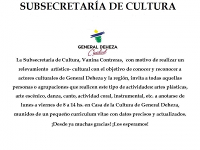 RELEVAMIENTO ARTÍSTICO -  CULTURAL
