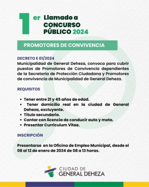 1° LLAMADO A CONCURSO PÚBLICO 2024.
