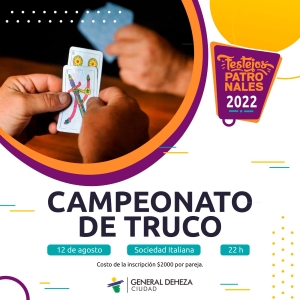 SUMATE AL CAMPEONATO DE TRUCO.