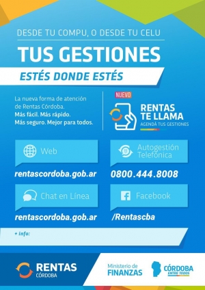RENTAS CÓRDOBA FACILITA TUS TRÁMITES.