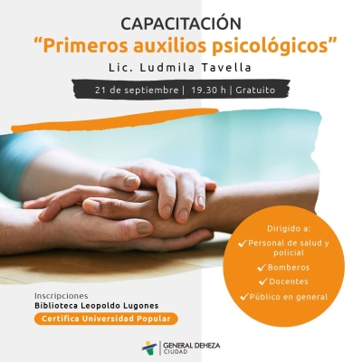 CAPACITACIÓN EN PRIMEROS AUXILIOS PSICOLÓGICOS.