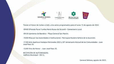 ESTE 15 DE AGOSTO - INVITACIÓN ESPECIAL