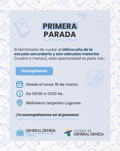 PRIMERA PARADA. ¡TE ESPERAMOS!
