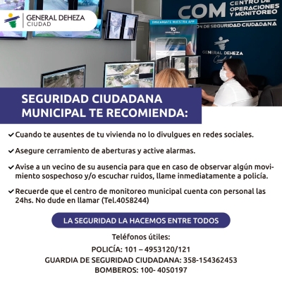 SEGURIDAD CIUDADANA A DISPOSICIÓN DE LA POBLACIÓN.