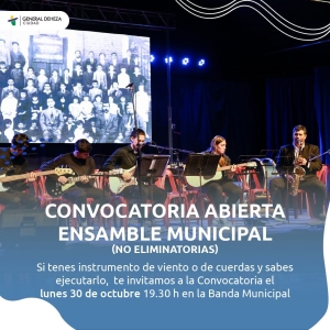 CONVOCATORIA A ENSAMBLE MUNICIPAL.