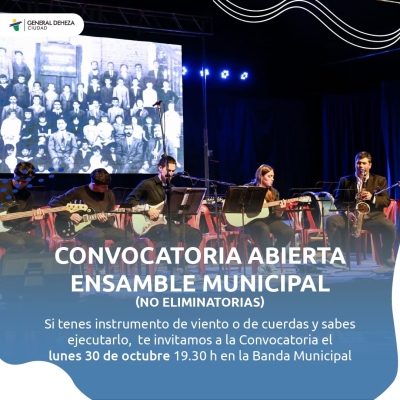 CONVOCATORIA A ENSAMBLE MUNICIPAL.