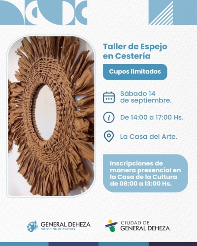TALLER DE CESTERÍA ¡FORMÁ PARTE!