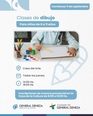 LA MUNI TE INVITA A LAS CLASES DE DIBUJO
